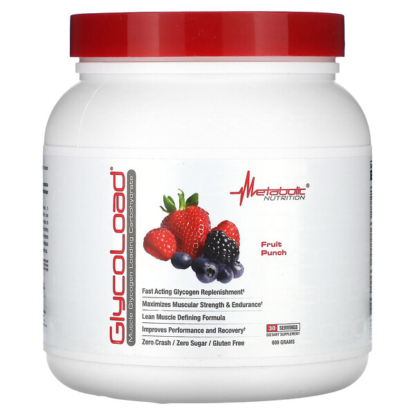 GlycoLoad, Fruit Punch , 600 g Metabolic Nutrition