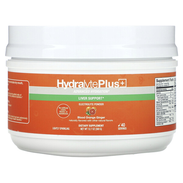 Hydralyte Plus+, Advanced Hydration, красный апельсин и имбирь, 12,7 унции (360 г) Hydralyte