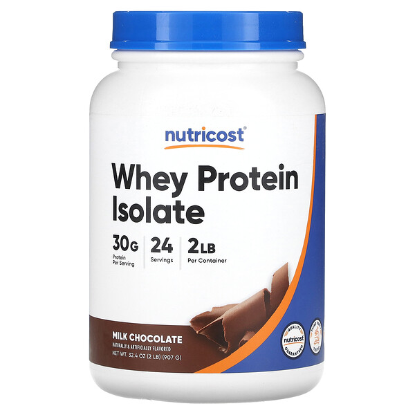 Изолят сывороточного протеина, молочный шоколад, 2 фунта (907 г) Nutricost