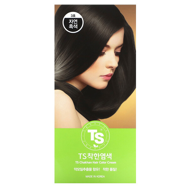 Крем-краска для волос TS Chakan, № 3 Натуральный черный, 1 комплект TS Trillion