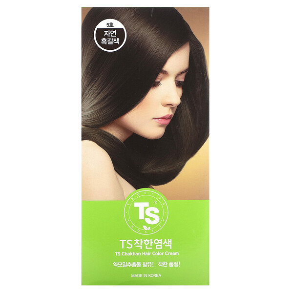 Крем-краска для волос ТС Чахан, №5 Темно-коричневый, 1 комплект TS Trillion
