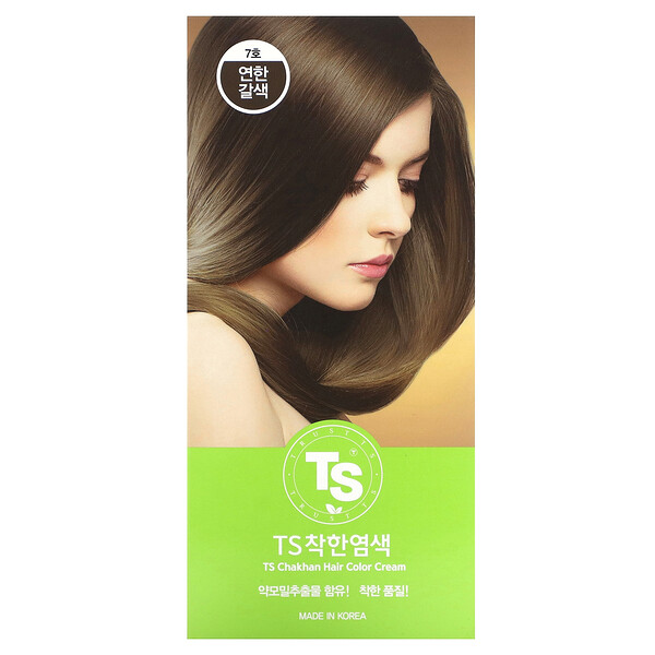 Крем-краска для волос ТС Чахан, №7 Светло-коричневый, 1 комплект TS Trillion