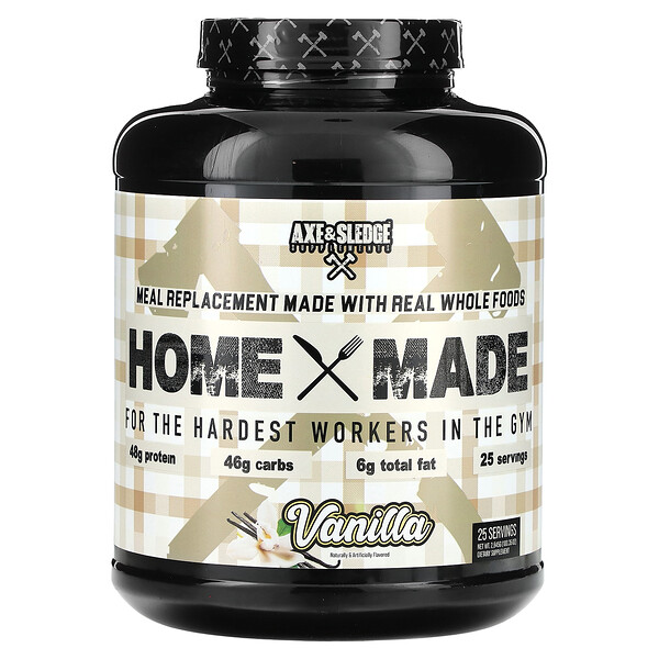 Home Made, Заменитель еды, ваниль, 100,35 унции (2845 г) Axe & Sledge Supplements