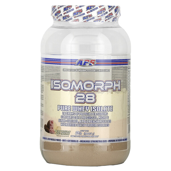 Isomorph 28, Чистый Изолят Сывороточного Протеина, Вкус Неаполитанского Мороженого - 907 г - APS APS