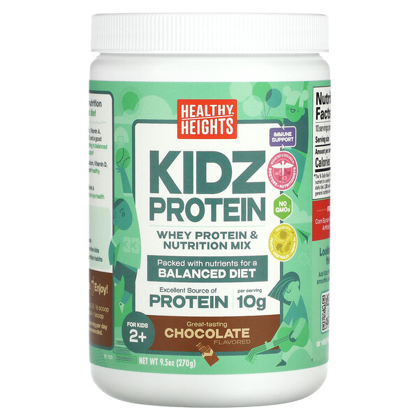 Детский протеин, Для детей старше 2 лет, Шоколад, 270 г - Healthy Heights Healthy Heights