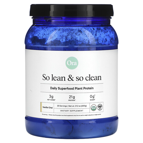 So Lean & So Clean, Растительный Протеин, Ванильный Чай - 600 г - ORA ORA