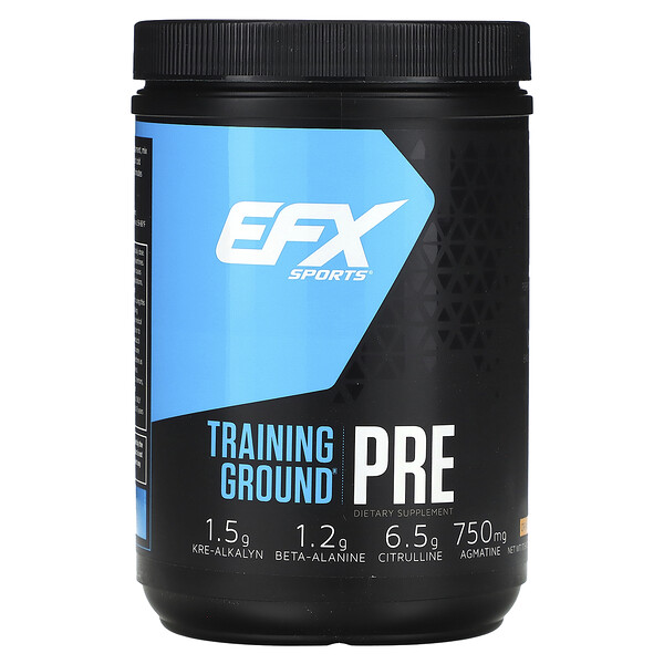 Training Ground, PRE, апельсин-манго, 1 фунт 1,64 унции (500 г) EFX Sports