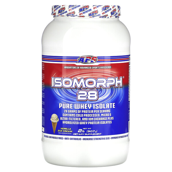 Isomorph 28, Pure Whey Isolate, ванильное мороженое, 2 фунта (907 г) APS