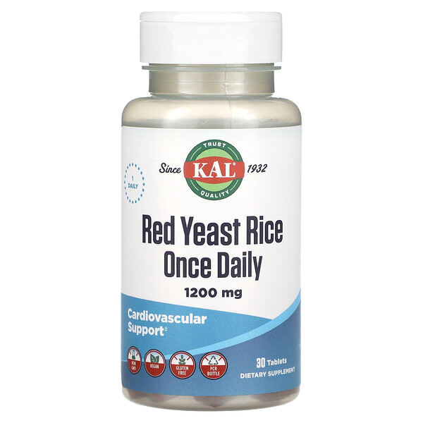 Красный Рисовый Дрожж - 1200 мг - 30 таблеток - KAL KAL