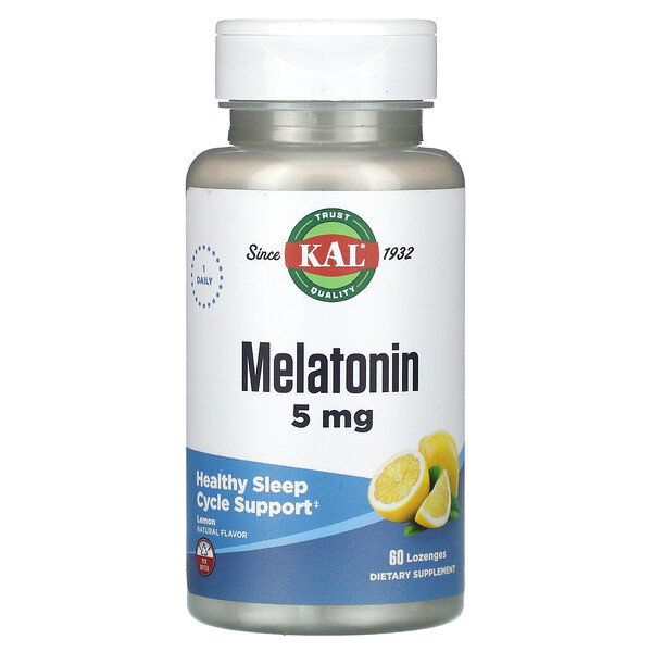 Мелатонин, Лимон, 5 мг, 60 пастилок KAL