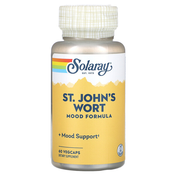 John's Wort, Формула настроения, 60 растительных капсул Solaray