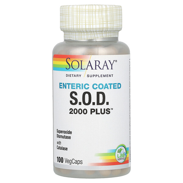 S.O.D. 2000 Plus - 100 вегетарианских капсул - Solaray Solaray