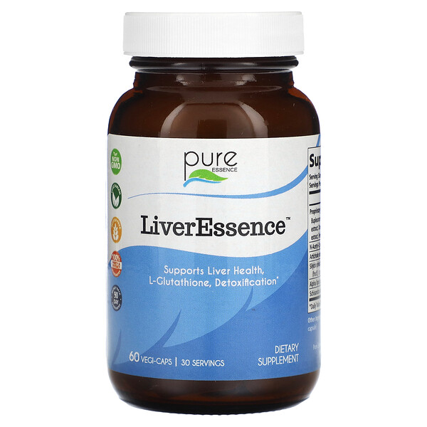 LiverEssence, 60 растительных капсул Pure Essence