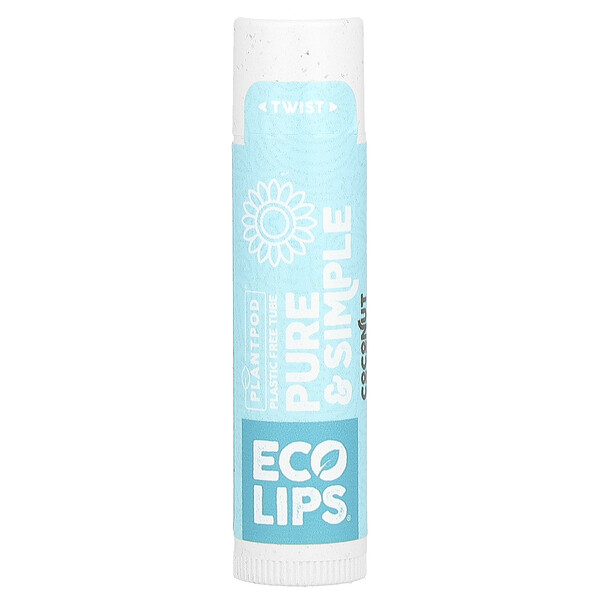 Pure & Simple, Бальзам для губ, кокос, 0,15 унции (4,25 г) Eco Lips Inc.
