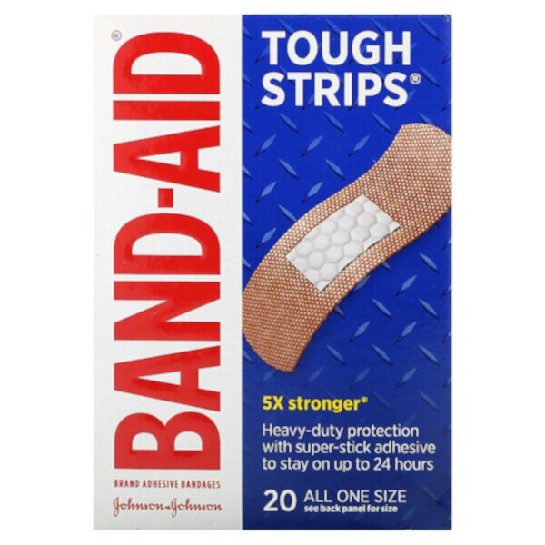 Клейкие бинты, жесткие полоски, 20 шт. Band Aid