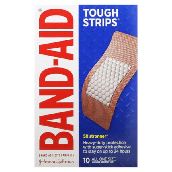 Клейкие бинты, жесткие полоски, 10 шт. Band Aid