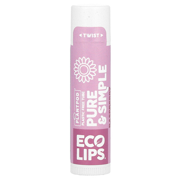 Pure & Simple, Бальзам для губ, малина, 0,15 унции (4,25 г) Eco Lips