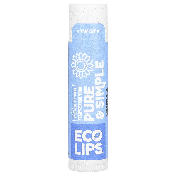 Pure & Simple, Бальзам для губ, ваниль, 0,15 унции (4,25 г) Eco Lips Inc.