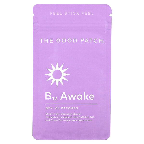 B12 Awake, 4 пластыря - The Good Patch - Витамин B12 Кобаламин The Good Patch