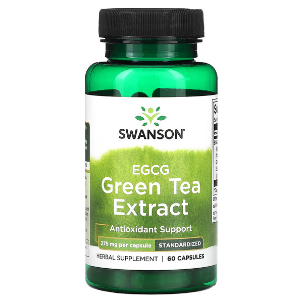 ECGC Экстракт зеленого чая, 275 мг, 60 капсул Swanson
