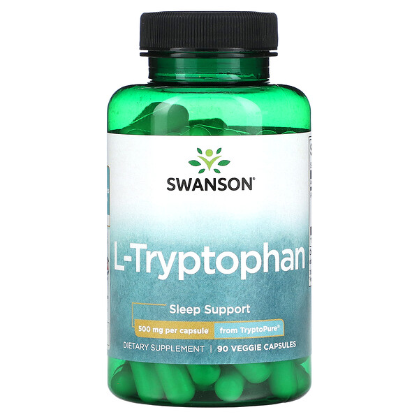 L-триптофан, 500 мг, 90 растительных капсул Swanson