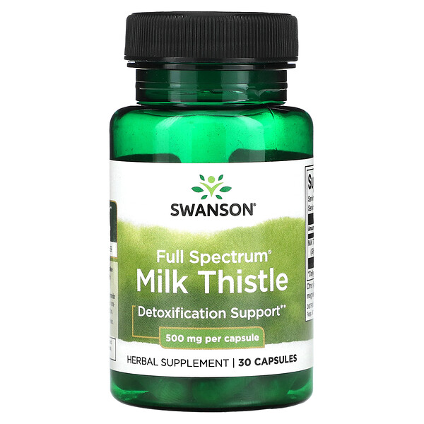 Молочный Чертополох (Силимарин) - 500 мг - 30 капсул - Swanson Swanson