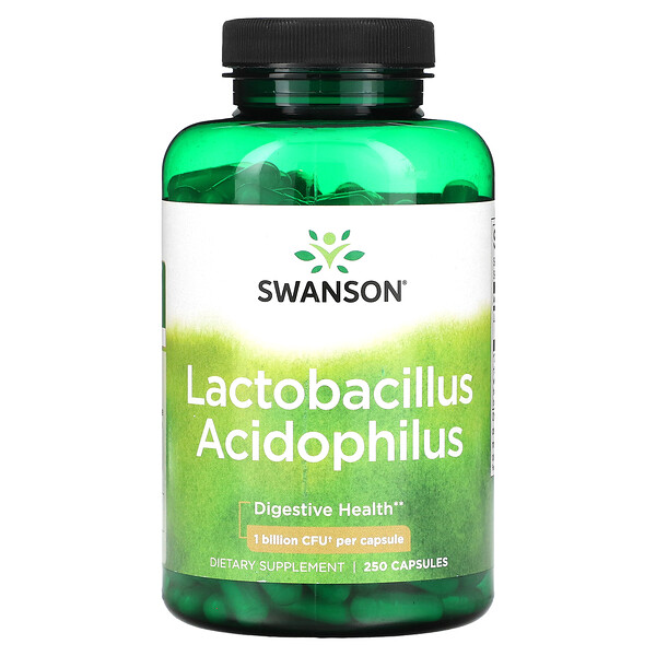 Lactobacillus Acidophilus - 1 миллиард КОЕ - 250 капсул - Swanson Swanson