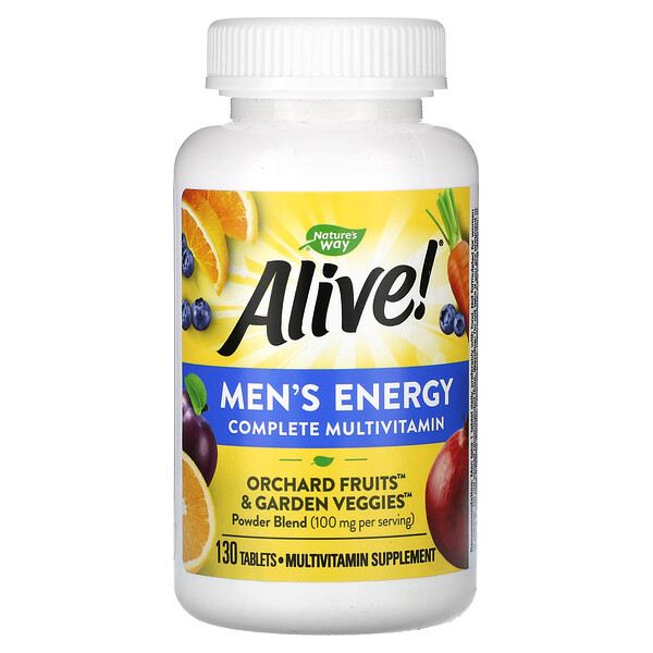 Alive! Энергия для мужчин - 100 мг - 130 таблеток - Nature's Way Nature's Way