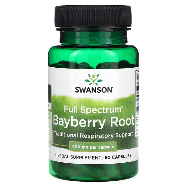 Full Spectrum Bayberry Root, 400 mg, 60 Capsules (Капсулы) Swanson