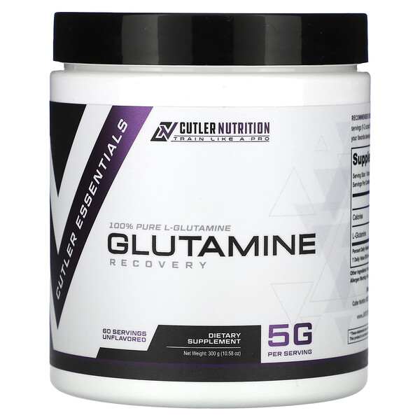 Глутамин, без вкуса, 10,58 унций (300 г) Cutler Nutrition