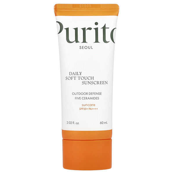 Daily Soft Touch Sunscreen, SPF 50+, PA++++, 2.02 fl oz (Жидкие унции) (60 ml) Purito