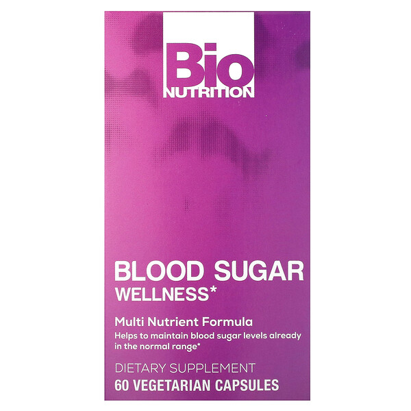 Blood Sugar Wellness, 60 вегетарианских капсул Bio Nutrition