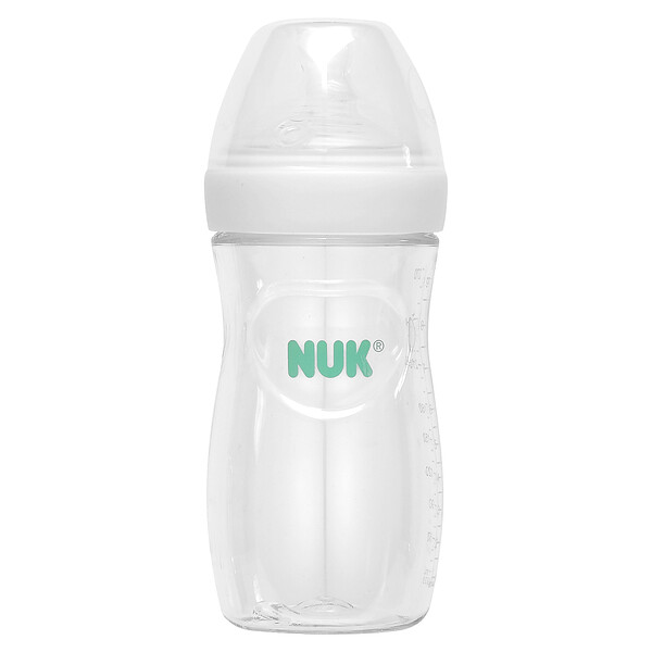 Simply Natural, Грудь и бутылочка с безопасной температурой, от 1 месяца, средний поток, 9 унций (270 мл) NUK
