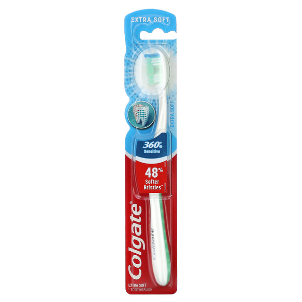 360° Sensitive Toothbrush, Extra Soft, 1 Toothbrush Colgate