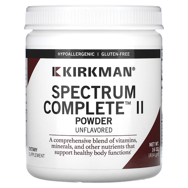 Порошок Spectrum Complete II, без ароматизаторов, 16 унций (454 г) Kirkman Labs