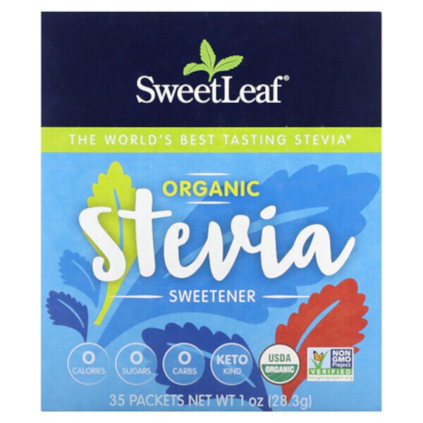 SweetLeaf, Organic Stevia Sweetener, 35 Packets, 1 oz (28.3 g) Wisdom Natural