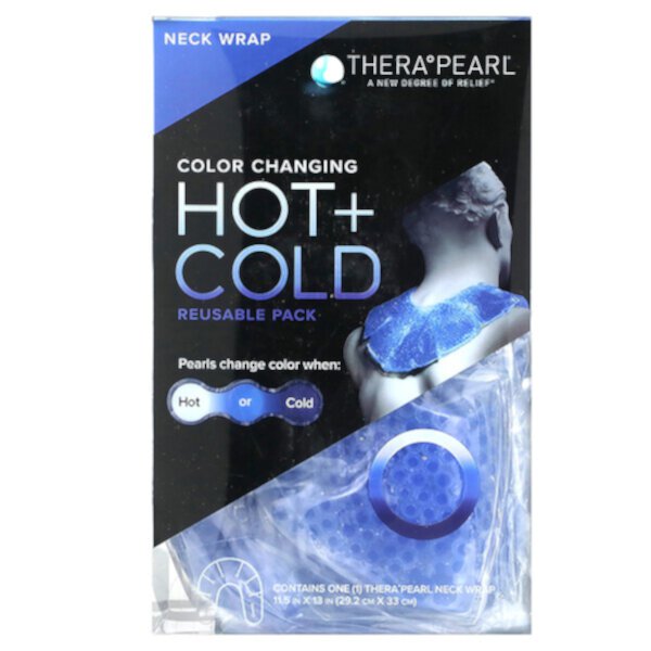 Color Changing Hot + Cold Reusable Pack, Neck Wrap, 1 Wrap TheraPearl