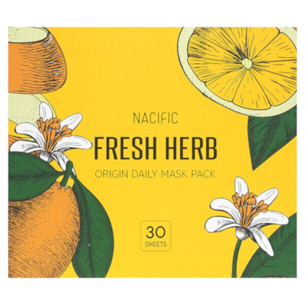 Fresh Herb, Набор масок Origin Daily Beauty, 30 тканевых масок, 11,6 унции (330 г) NACIFIC