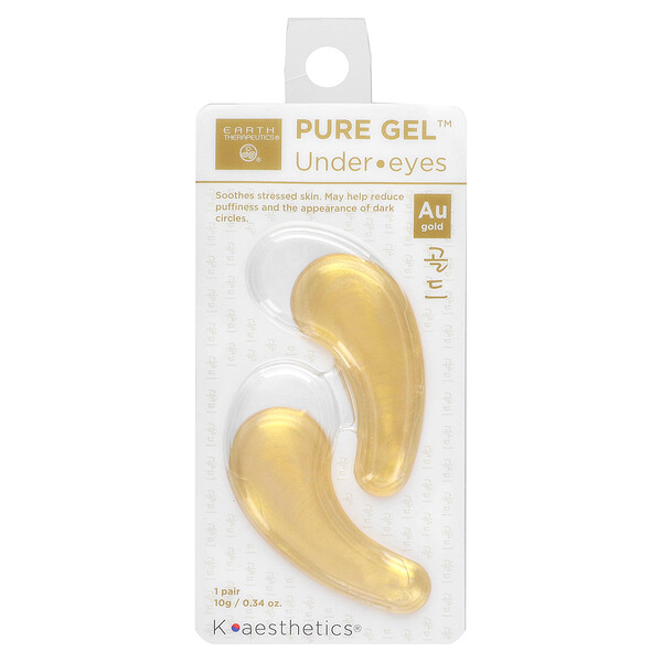 Pure Gel, Под глазами, AU Gold, 1 пара, 0,34 унции (10 г) Earth Therapeutics