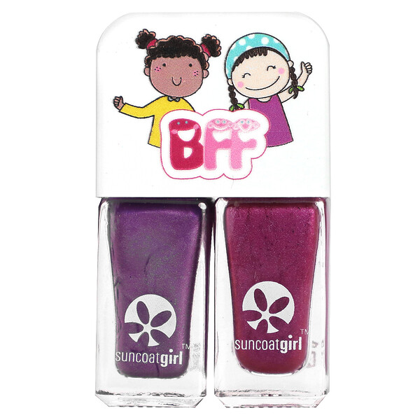 Набор лаков для ногтей Besties Duo, фиолетовый и темно-фиолетовый, набор из 2 предметов SuncoatGirl