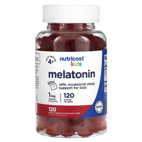 Детская мелатонин - 1 мг - 120 жевательных мармеладок - Nutricost Nutricost
