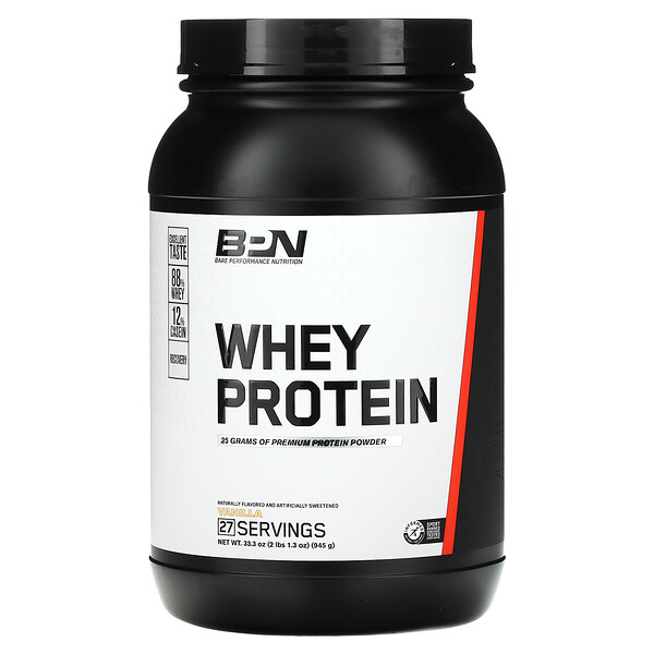 Сывороточный протеин, ваниль, 2 фунта (945 г) Bare Performance Nutrition