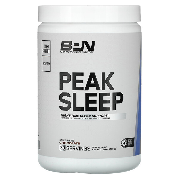 Peak Sleep, Шоколад, 12,6 унции (357 г) Bare Performance Nutrition