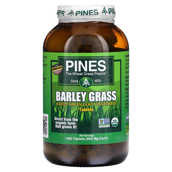 Ячменная трава, 1400 таблеток Pines International