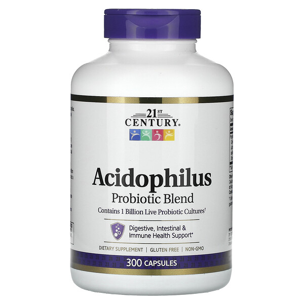 Acidophilus, Пробиотическая смесь, 300 капсул 21st Century