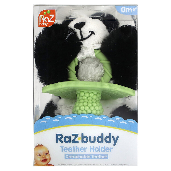 Держатель для прорезывателя, съемный прорезыватель, для детей от 0 месяцев, панда, 1 шт. RAZBaby