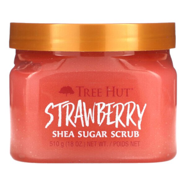 Shea Sugar Scrub, Strawberry, 18 oz (510 g) Tree Hut