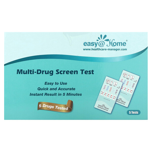 Мультинаркотический скрининговый тест, 5 тестов Easy@Home