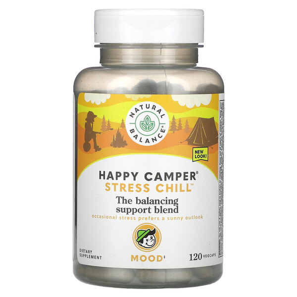 Happy Camper, Stress Chill, 120 растительных капсул Natural Balance