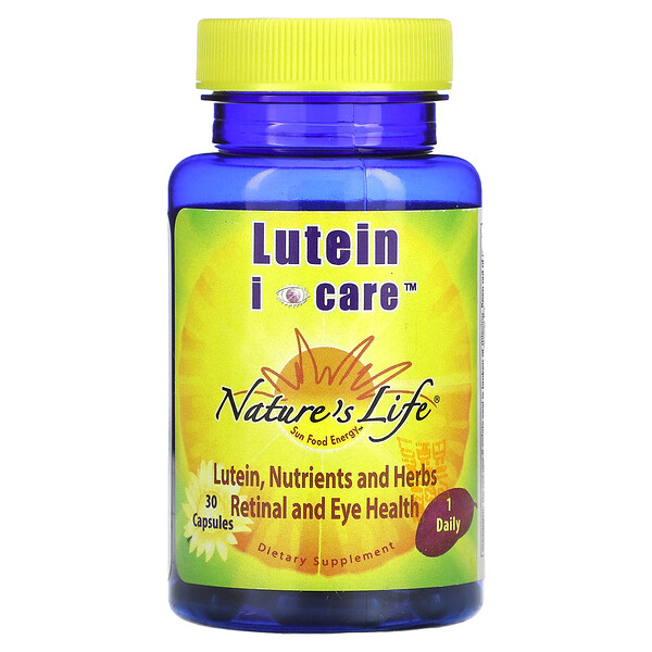 Лютеин I Care, 30 капсул Nature's Life